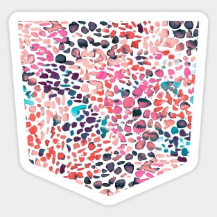 Pocket - Speckled Watercolor Pink Sticker